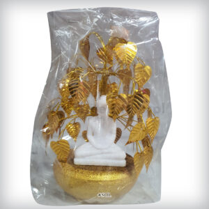 gold boo tree with buddha statue sri lanka